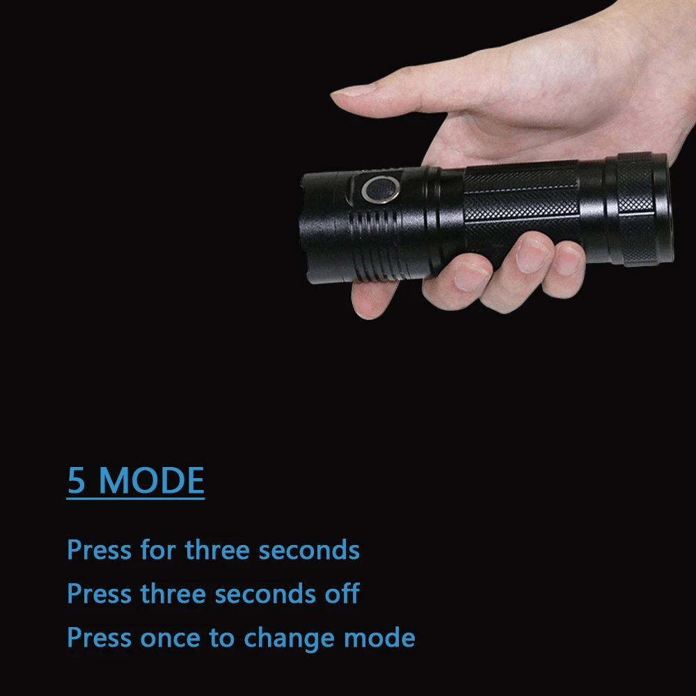 hunting spotlight XLamp xhp70.2 most powerful led flashlight usb torch xhp70 8000 lumens 18650 Rechargeable battery xhp50