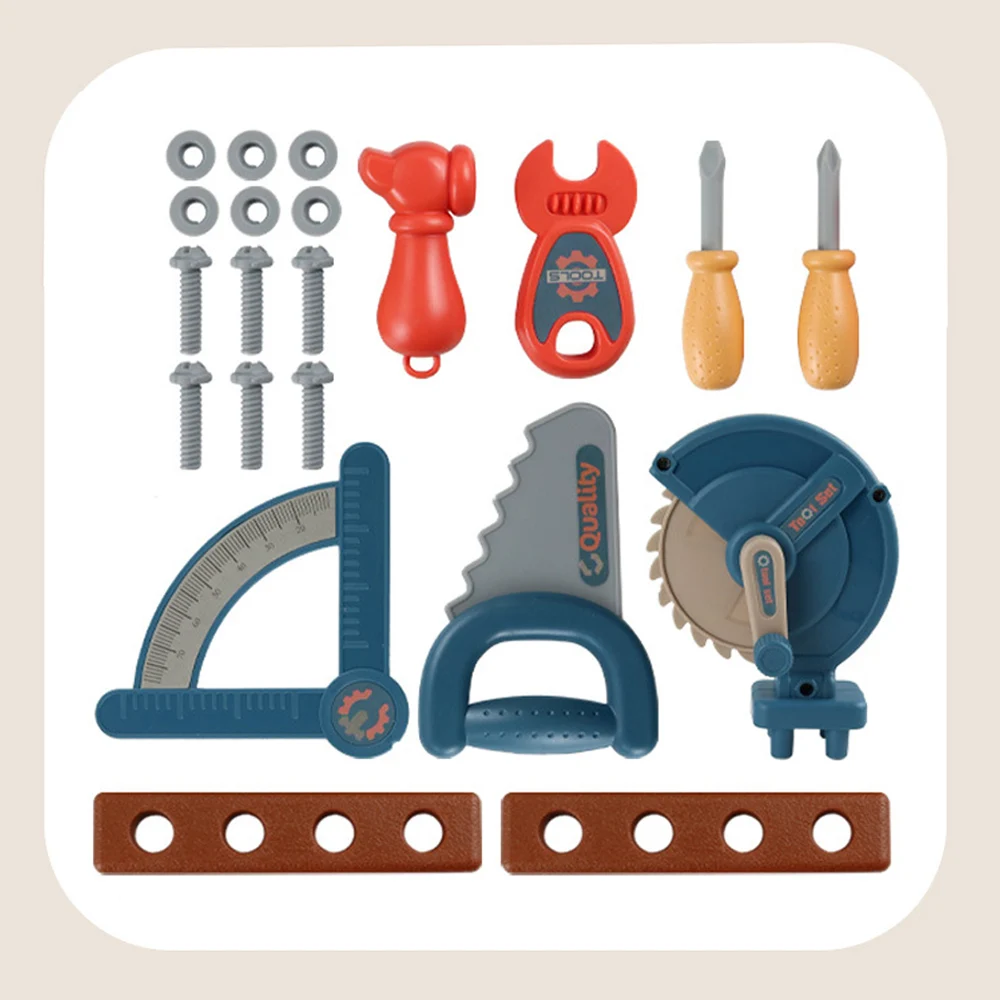 3IN1 Kids's Toolbox Engineer Simulation Repair Tools Pretend Toy Drill Screwdriver Tool Kit Play Toy Box Set for Kids New Gifts