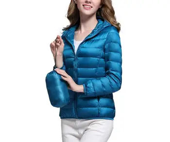 

2019 Autumn and Winter New Light Down Jacket Women Ms. Large Size Slim Short Hooded Women's Jacket