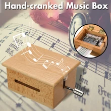 Музыкальная шкатулка ручной работы, деревянная музыкальная шкатулка с отверстием для перфорации бумаги, ленты, механическое украшение дома, подарок на день рождения