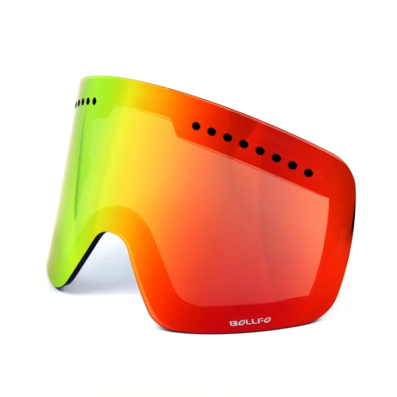 red lens Модные очки для катания на лыжах и магнитная quick release со сменными объективами HD спортивные очки anti-UV400 трехслойная губка Анти-туман очки - Цвет: red lens
