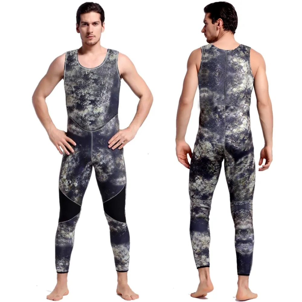 SBART Camo 3 мм неопрен Дайвинг Гидрокостюмы полный тело для мужчин подводное плавание костюм подводной охоты теплый защитный с капюшоном для серфинга