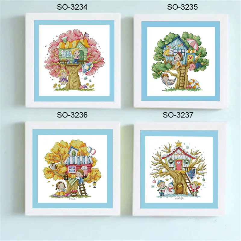 SO3234 Korean Love Mini Cartoon Package Craft Stich Cross Stitch Needlework Embroidery Crafts Counted Cross-Stitching Kits Gift