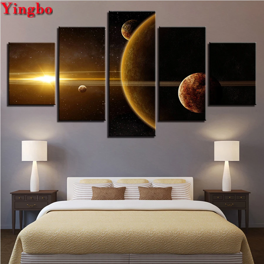 Полная круглая дрель 5D DIY Алмазная картина Вселенная космическое пространство