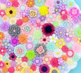 10 шт. Милая Конфета из смолы амулеты для слизи наполнитель DIY Украшение для торта телефона украшения смолы амулеты Lizun поставки слаймов игрушки - Цвет: flower