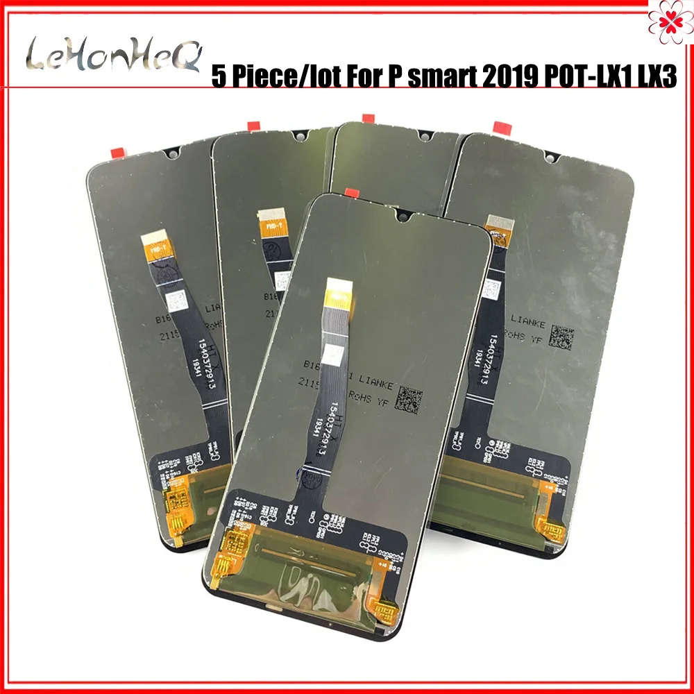 5 шт./лот LCDS для Huawei P Smart 2019 LCD POT LX1 L21 LX3 дисплей сенсорный экран дигитайзер