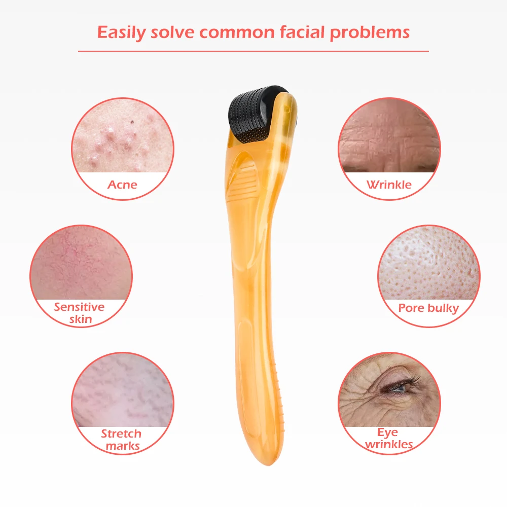 Дерма ролик косметический ненужный инструмент для лица 192 титановые микро иглы 0