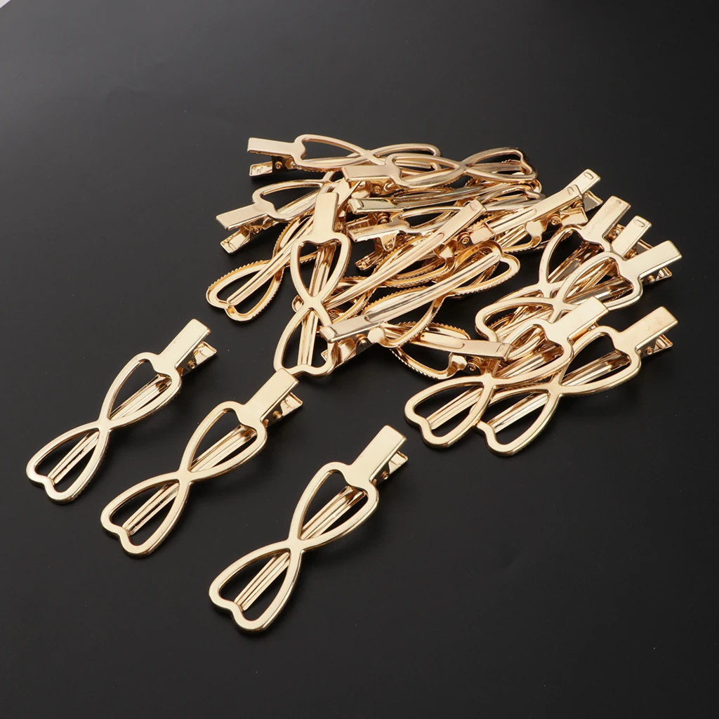 20 pcs Sexy Lady Hair Pin Golden Heart Hair Clip Girl Friend Dating Jewelry