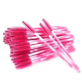 

100 PCS Disposable Eyelash Brushes Mascara Wands Eye Lash Eyebrow Applicator Cosmetic Makeup Brush Tool Kits(pink,blue)
