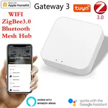 Inteligente multi-modo de gateway zigbee wifi bluetooth malha hub casa inteligente hub trabalho com mi casa app apple homekit casa inteligente controle