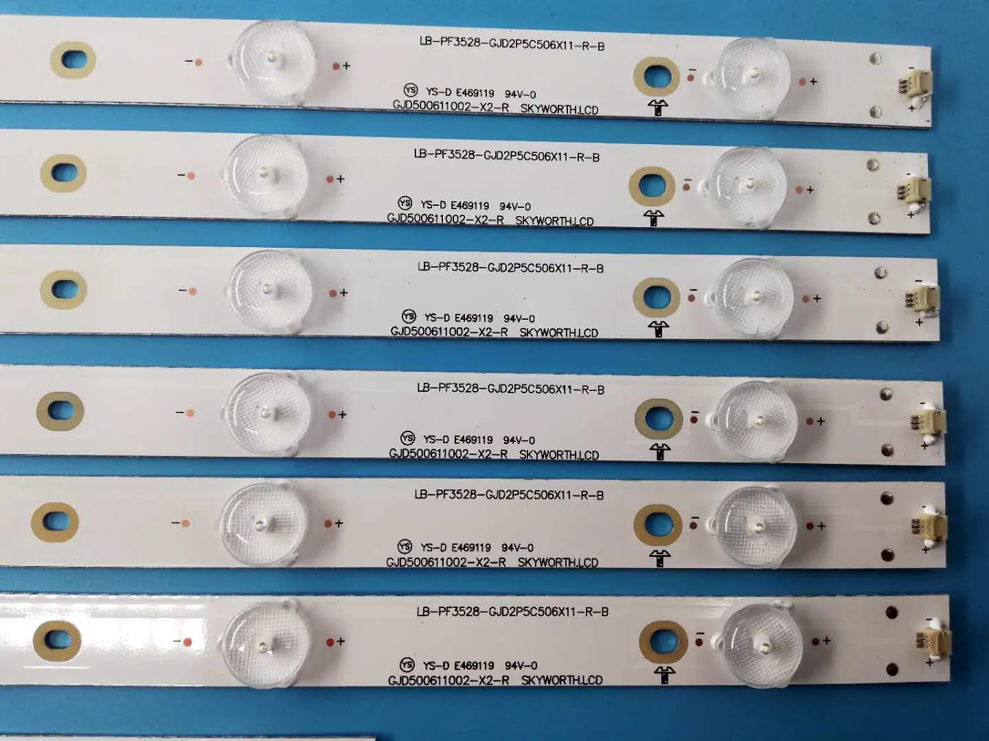 New Kit 12 PCS LED Backlight strip For 50PFK4509 50PFH5300 TPT500J1-LE8 500TT56 500TT55 V0 50pfk6510 500TT41 500TT42 v4