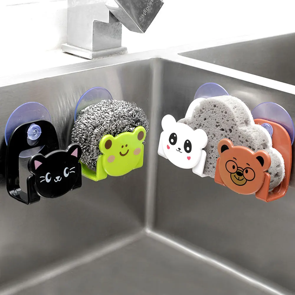 

Multi-functional Drying Rack for Dishes Kitchen Bathroom Sink Drying Rack Suction Sponges Holder Rack Cloths Scrubbers Storage