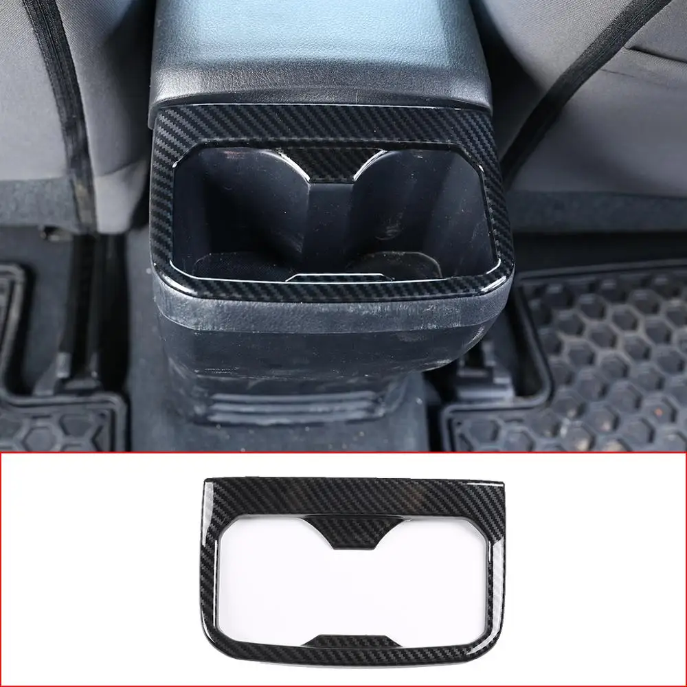 

2 Patterns For Toyota Tacoma 2016-2020 ABS Rear Seat Armrest Cup Cover Carbon Fiber Pattern/Bright Light 1Pcs