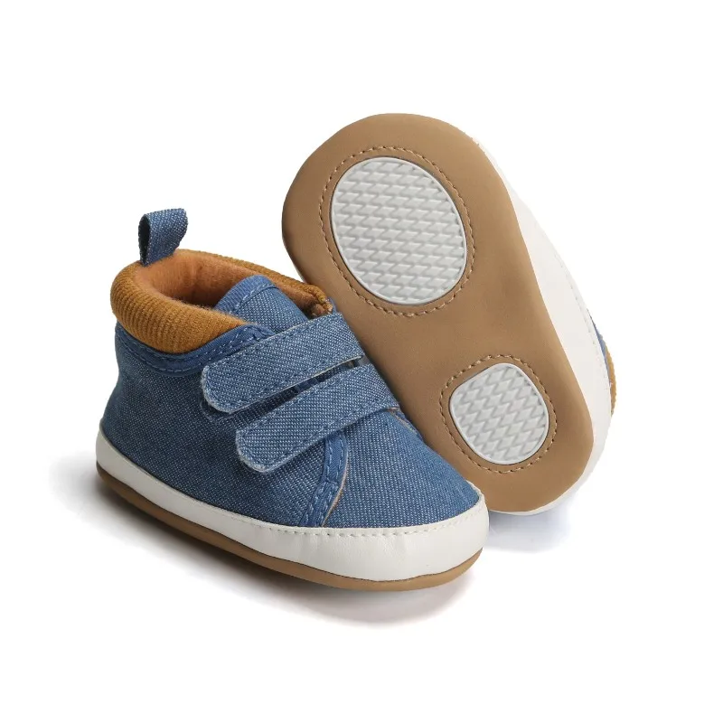 Новая детская Осенняя обувь для маленьких мальчиков и девочек; хлопковые тапочки для малышей с нескользящей мягкой подошвой