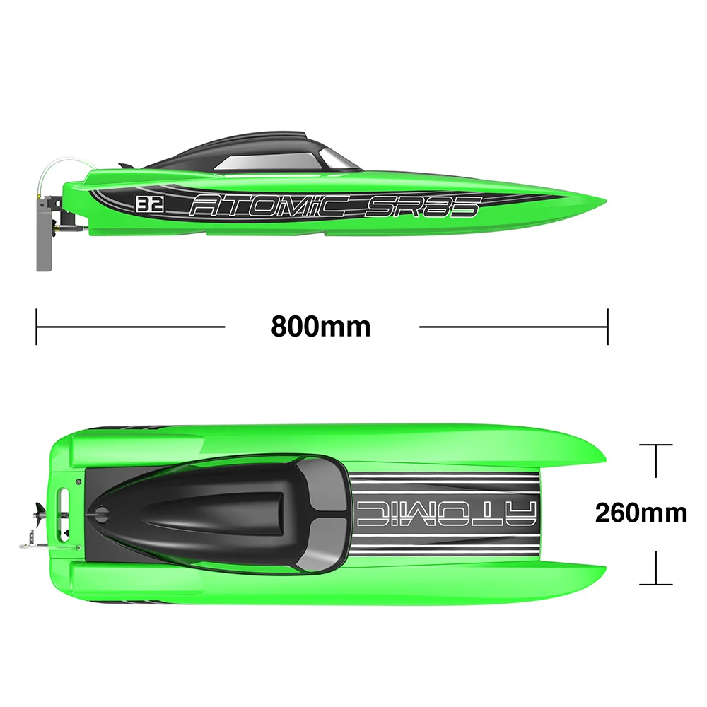80KM/H Fast Speed Brushless RC Speedboat Capsize Reset Function Water-cooled ESC Metal Blade Rudder Anti-Collision Hull Boat Toy 5