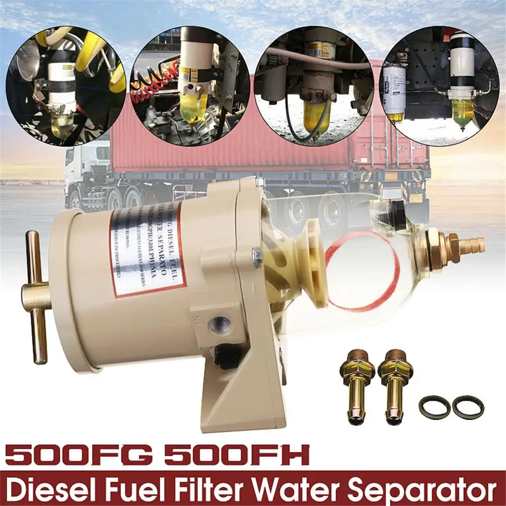 

500FG 500FH Diesel Fuel Filter Oil/Water Separator Marine Boat Trucks 90GPH Boat Fuel Filter Marine Engine Fuel
