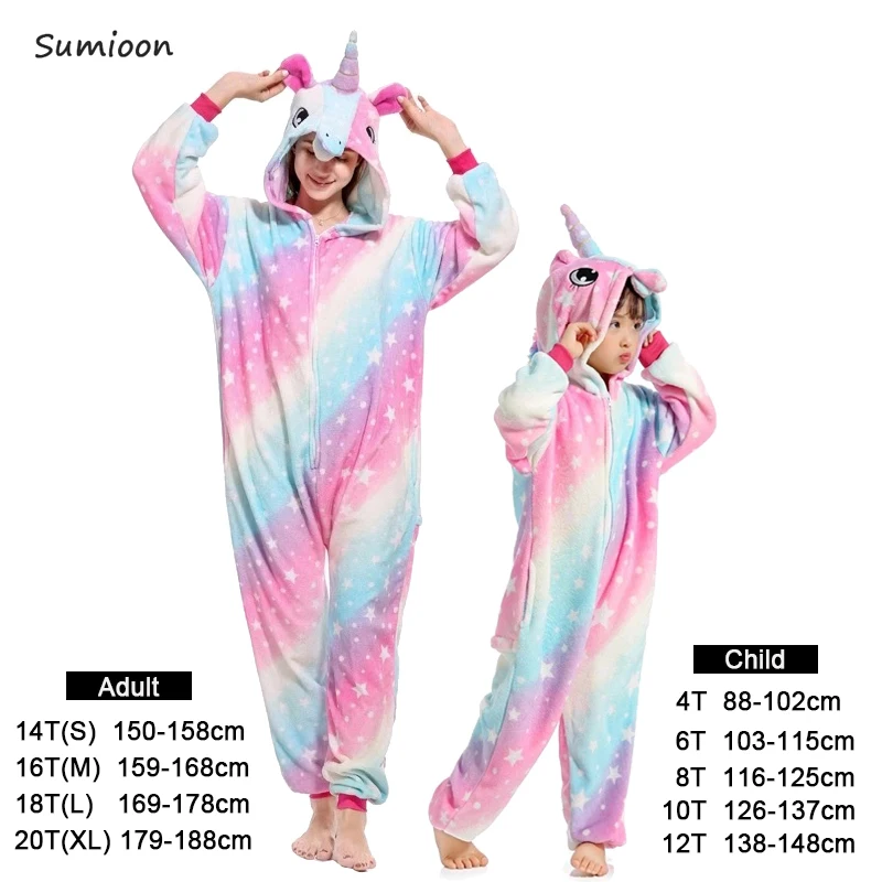 Kuguurumi Onesie/Детская Пижама; Пижама с единорогом для мальчиков и девочек; зимняя одежда для сна для женщин; Пижама с изображением панды и льва для костюмированной вечеринки; Детские пижамные комплекты