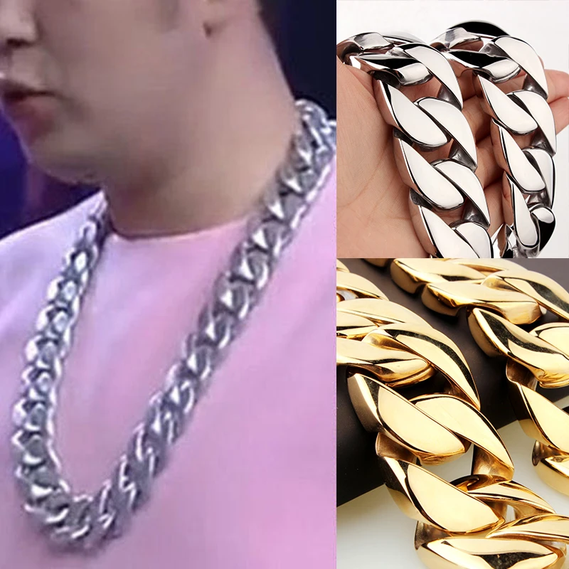 31 мм широкое блестящее кубинское большое ожерелье для мужчин хип хоп ювелирные