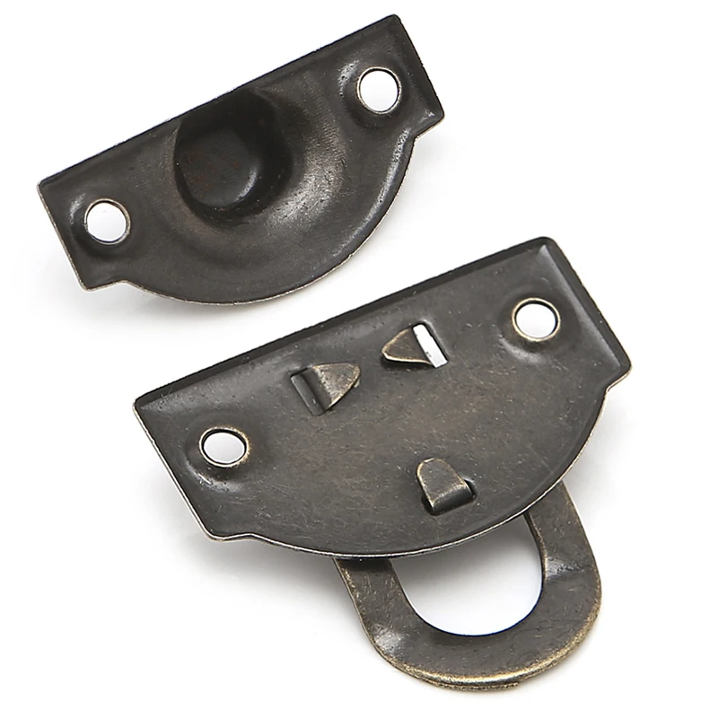 Antique Lock Wooden Jewelry Box Decorative Padlock 20x21mm Metal Hasps Latch With Screw Vintage Furniture Hardware 10Pcs