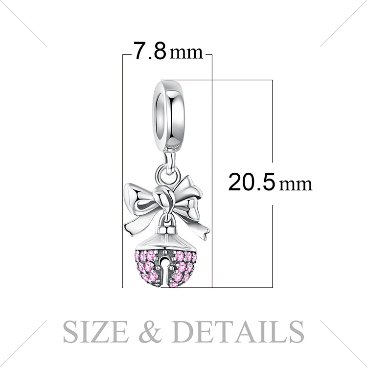 Ювелирные изделия, колокольчик, серебряные бусины 925 пробы, подвески, серебро 925,, подходит для браслета, серебро 925, оригинальная бусина для изготовления ювелирных изделий