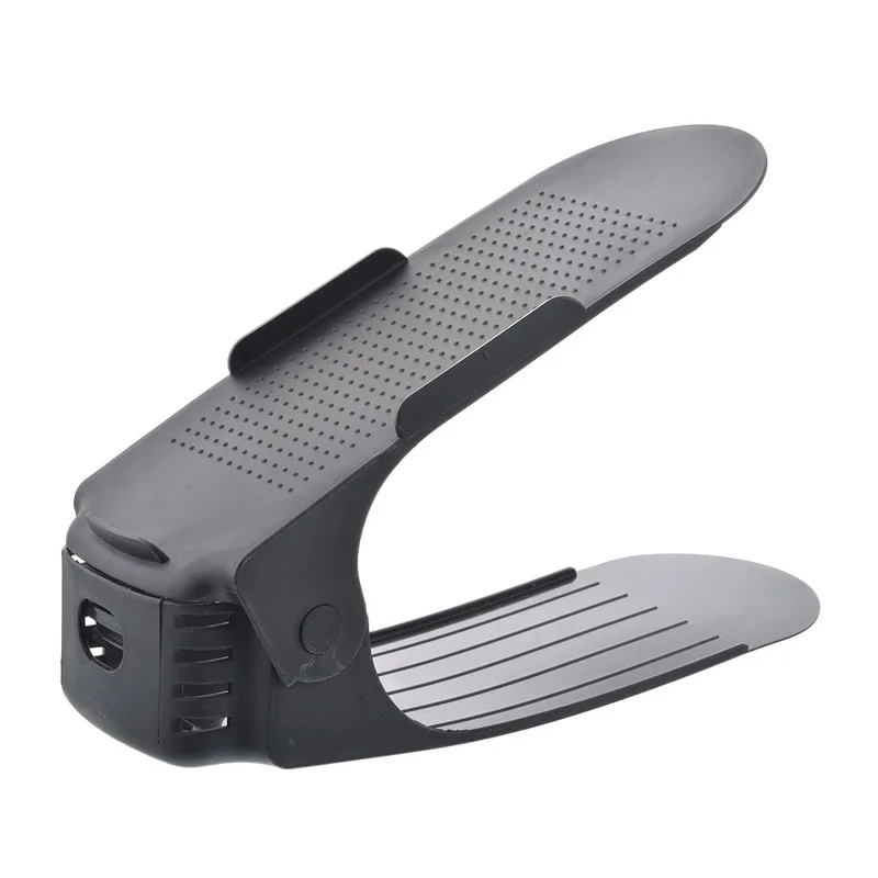 Двухслойный органайзер для хранения обуви полка многоцветная стойка домашних