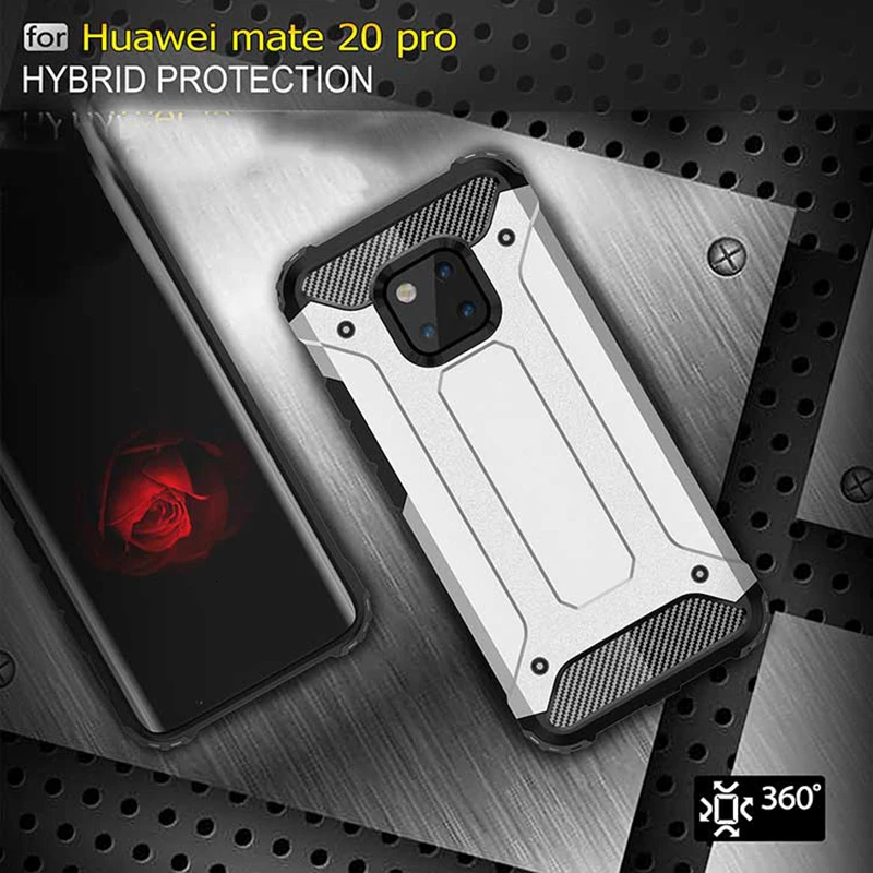 1000 шт Бронированный чехол s для huawei mate 30 Pro mate 20 Lite 20X mate 10 9 Lite 8 противоударный чехол-гибрид для телефона двухслойный чехол