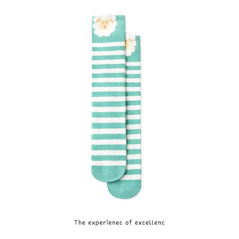 BalleenShiny/разноцветные носки для малышей с рисунками животных зимние и осенние полосатые длинные хлопковые носки в горошек для маленьких мальчиков и девочек - Цвет: T3