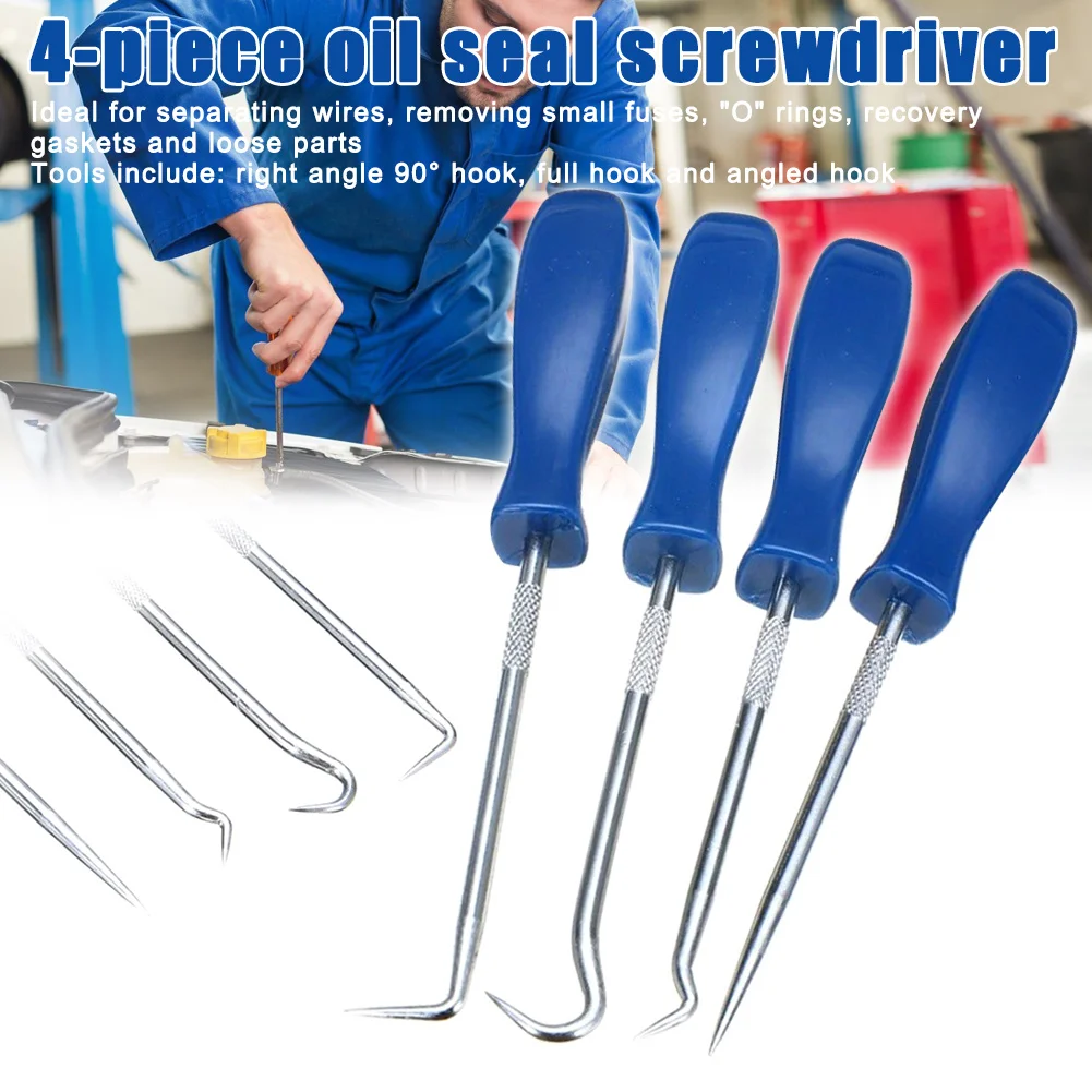 4 Pcs Car Pick Hook Set Portable O Ring Oil Seal Gasket Puller Remover Crafts Hand Tools WWO66 4 Pcs Car Pick Hook Set Portable O Ring Oil Seal Gasket Puller Remover Crafts Hand Tools WWO66