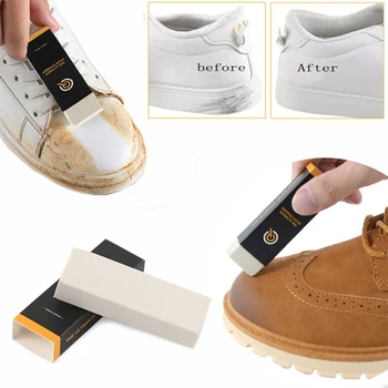 

4Pcs Wooden Handle Shoes Shine Brush Cleaning Eraser Set Suede Sheepskin Matte Leather and Leather Fabric Care Tool