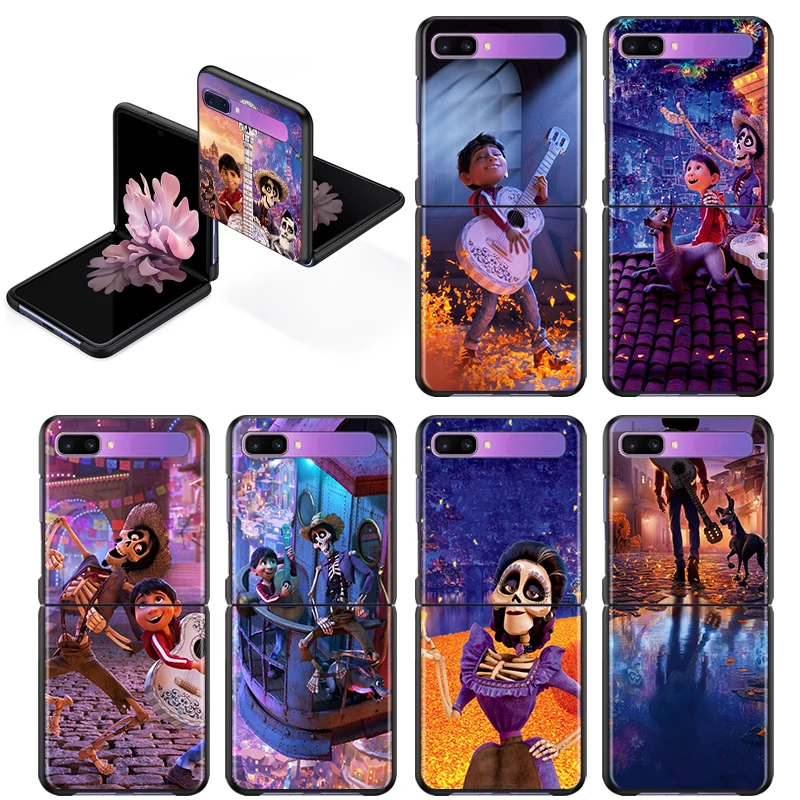 Чехол Disney Movie-Coco для Samsung Galaxy Z Flip 6 7 дюйма флип P3 черный Жесткий чехол телефона из