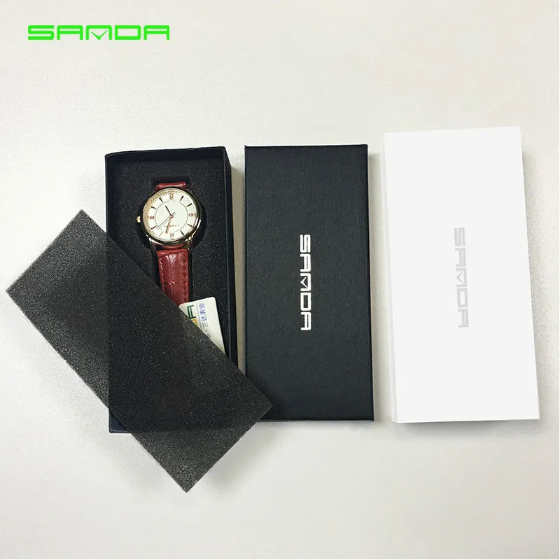 

Sanda Watch Box Packaging Gift Box Hot Selling Rectangular Quartz Watch Fashion Watch Box Wholesale