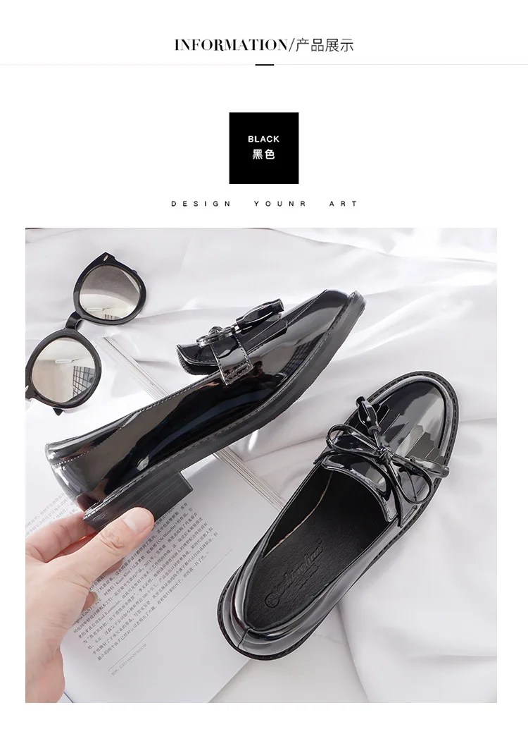 Туфли дерби из лакированной кожи с бахромой и бантом; sapatos; Сезон Зима; кожаные туфли для колледжа; Женская Офисная обувь; криперы на плоской подошве; большой размер 40