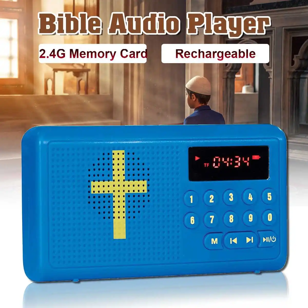 Радио, радио, Библейский плеер, портативный мини MP3 музыка для пожилых людей, подарок, цифровой дисплей, клавиатура USB+ наушники/Сумка