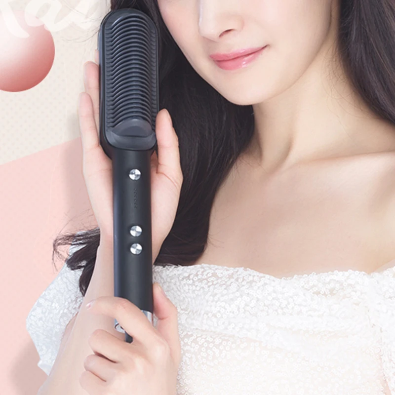 Spazzola Per Raddrizzare I Capelli Elettrica Professionale Pettine Riscaldato Pettini Per Raddrizzare Gli Uomini Barba Capelli Strumenti Per Lo Stylin