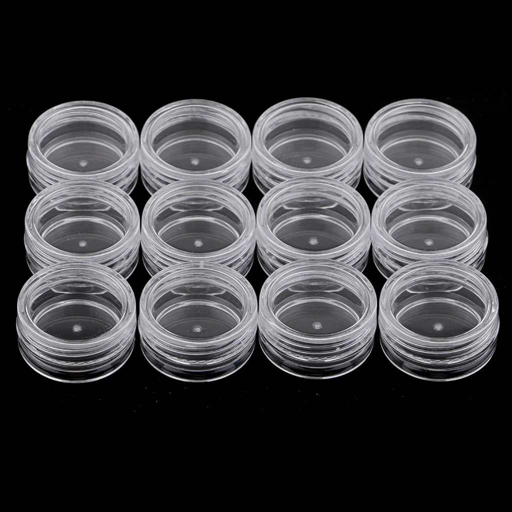 12 Slot Transparent Storage Box for Cosmetics, Nail Tips, Beads, Rhinestones