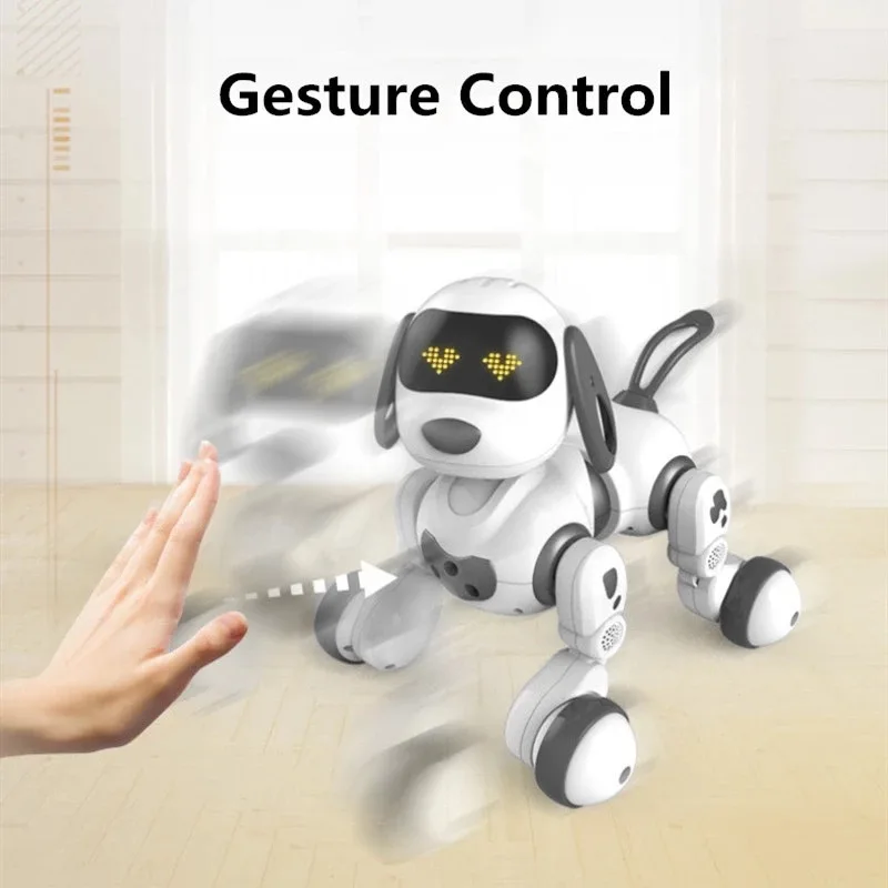 Child Educational Learning Toy RC Robot Electric Smart pet Dog LED Light Gesture Sensing Dialogue Singing Dancing Robot pet Dog 4