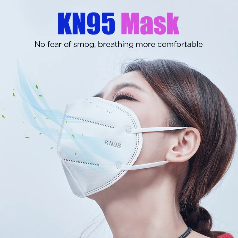 

80pcs KN95 Mask Mouth Disposable Face Masks 4 Filter Thicken for germ protection Anti Dust pm2.5 Bacteria Maschera