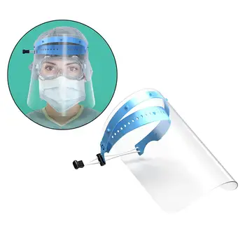 

10Pcs Full Face Shield Clear Stretchy Headband Protective Mask Anti-Fog Disposable Protective Visor Shields Hats Dustproof