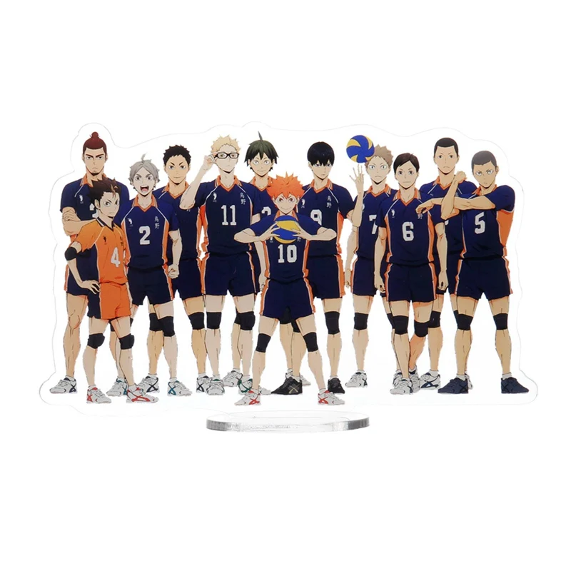 

For Anime Haikyuu!! Acrylic Desk Stand Figures Models Volleyball Teenagers Figures Plate Holder Stand Model Plate Decor Gift