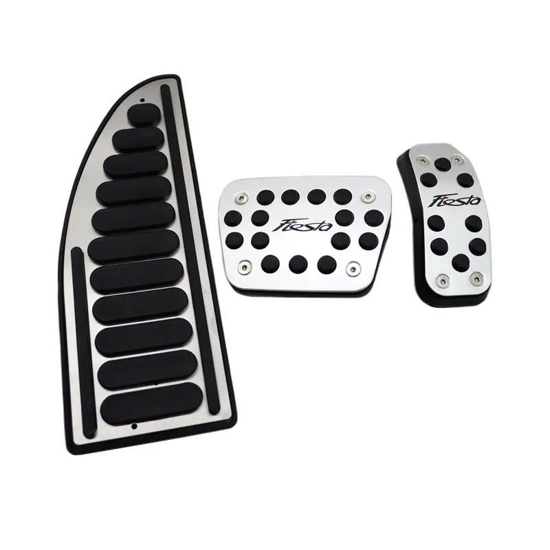 AT MT Car styling Pedals Pad For Ford Fiesta MK7 2009-2015 Aluminum Alloy Pedal Cover For New Fiesta 2009-car pedals pedal cover stainless steel pedal cover