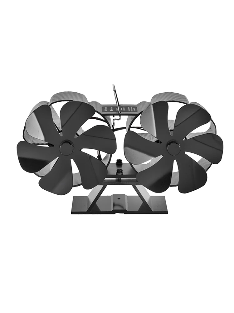 Wood Stove Fan Upgrade 12 Blades Powered Stove Fan Fireplace Stove Fan Increased Efficient Fireplace Stove Accessories Apposite