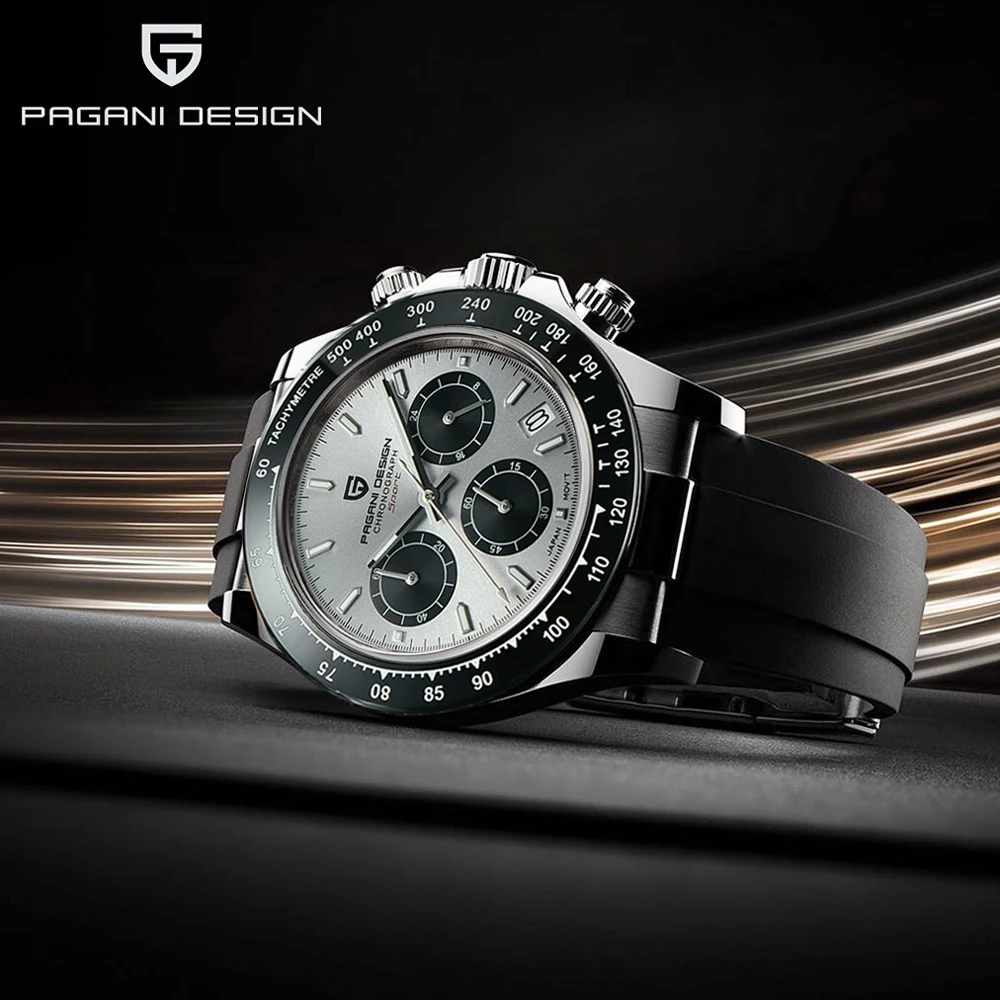 US $89.99 2020 New Pagani Design Quartz Watch Men Top Brand Automatic Date Wristwatch Silica Gel Waterproof Daytona Chronograph Clock Mans