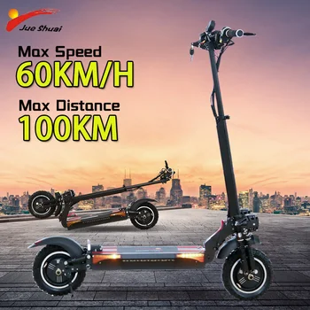 

48V2000W Adult Electric Scooter Two-wheel Electric Kick Scooter Foldable with Seat Dual Motor 100KM Max Distance E Scooter