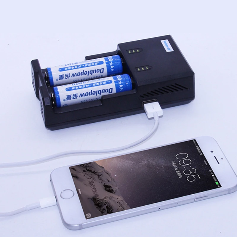 Universal 2 Slot Battery Charger for AA/AAA Batteries Portable Smart Intelligent 18650 For Rechargeable Li-ion | Электроника