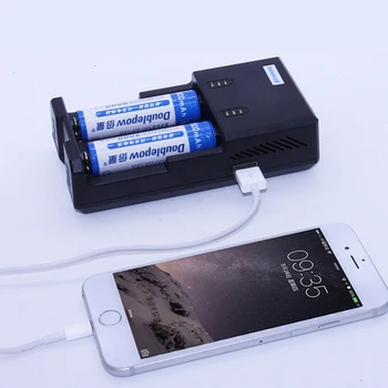

Universal 2 Slot Battery Charger for AA/AAA Batteries Portable Smart Intelligent 18650 Charger For Rechargeable Li-ion Batteries