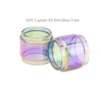 

2PCS IJOY Captain X3 6ml Tank Rainbow Transparent Expansion Glass Tube Replacement