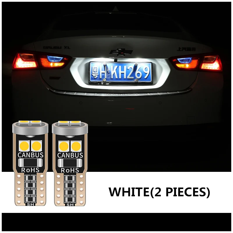 White T10 W5W светодиодный CANBUS автомобильный парковочный зазор светильник для peugeot 107 206 207 208 306 307 308 407 408 508 RCZ для Citroen C2 C3 C4 C5 - Испускаемый цвет: White