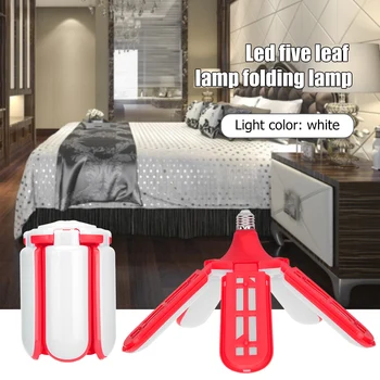 

Folding Bright LED Light Deformable 5 Leaf E27 Workshop Garage Ceiling Lamp Bulb White Lights LED Lights Ceiling Lamp Bulb