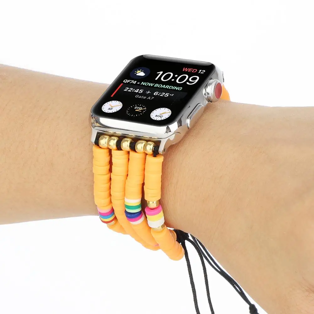 

Bohemia Women's Bracelet for Apple Watch Series 5 4 3 2 1 38mm 40mm 42mm 44mm iwatch Wrist Strap Handmade Beads Belt.