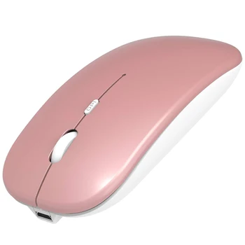 

Noiseless Mouse with USB Receiver,Slim Dual Mode(Bluetooth+USB) Rechargeable Bluetooth Wireless Mouse for Laptop PC